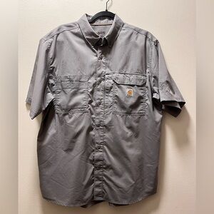 Carhartt Force Durable Casual Vented Short Sleeve Button Shirt, Men’s, Sz L, Tan